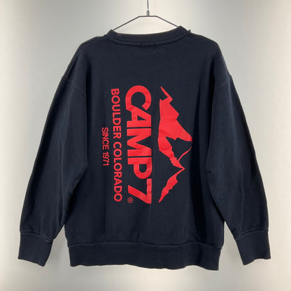 【中古品】【メンズ】 CAMP7 胸元ロゴ刺繍 スウェット 147-260324-SS-06-iwa サイズ：M カラー：ネイビー 万代Net店
