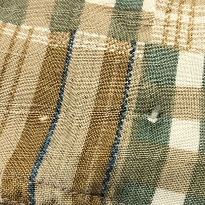 【現状渡し品】【メンズ】 GOOUCH グーチ パッチワーク半袖シャツ シルク トップス 146-251027-hn-02-fur サイズ：S カラー：ブラウン系 万代Net店