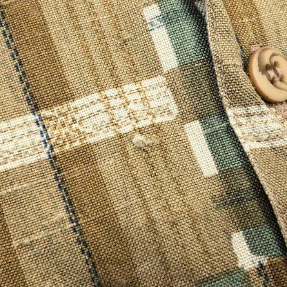 【現状渡し品】【メンズ】 GOOUCH グーチ パッチワーク半袖シャツ シルク トップス 146-251027-hn-02-fur サイズ：S カラー：ブラウン系 万代Net店