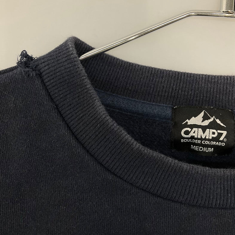 【中古品】【メンズ】 CAMP7 胸元ロゴ刺繍 スウェット 147-260324-SS-06-iwa サイズ：M カラー：ネイビー 万代Net店