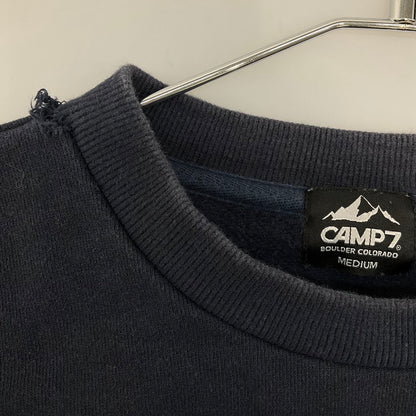 【中古品】【メンズ】 CAMP7 胸元ロゴ刺繍 スウェット 147-260324-SS-06-iwa サイズ：M カラー：ネイビー 万代Net店