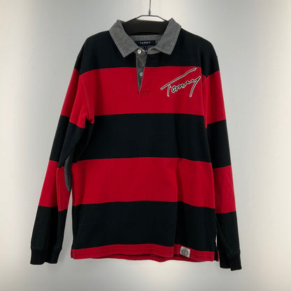 【中古品】【メンズ】 TOMMY HILFIGER トミーヒルフィガー 21-4221206-720 LAGER SHIRT 147-260324-SS-07-iwa サイズ：L カラー：ブラック レッド 万代Net店