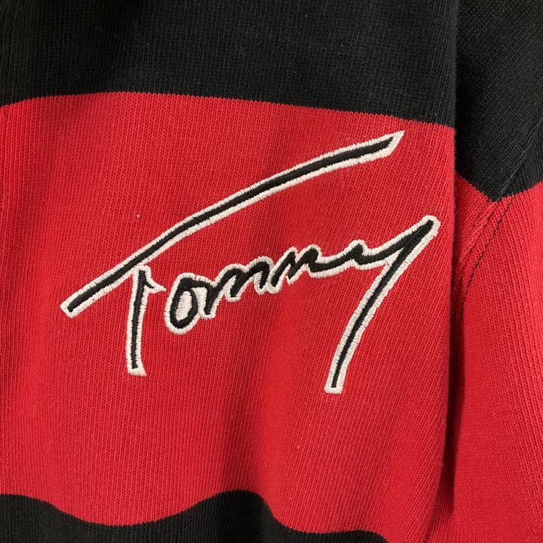 【中古品】【メンズ】 TOMMY HILFIGER トミーヒルフィガー 21-4221206-720 LAGER SHIRT 147-260324-SS-07-iwa サイズ：L カラー：ブラック レッド 万代Net店