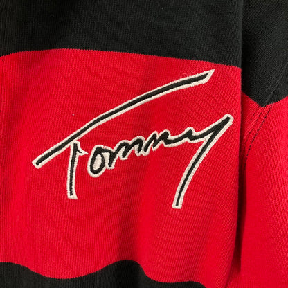 【中古品】【メンズ】 TOMMY HILFIGER トミーヒルフィガー 21-4221206-720 LAGER SHIRT 147-260324-SS-07-iwa サイズ：L カラー：ブラック レッド 万代Net店