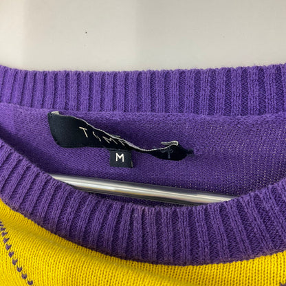 【中古品】【メンズ】 TOMMY HILFIGER トミーヒルフィガー ニット 147-260324-SS-08-iwa サイズ：M カラー：パープル イエロー ブルー 万代Net店