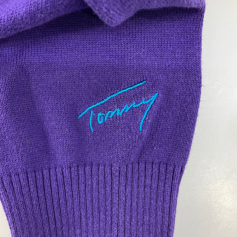 【中古品】【メンズ】 TOMMY HILFIGER トミーヒルフィガー ニット 147-260324-SS-08-iwa サイズ：M カラー：パープル イエロー ブルー 万代Net店