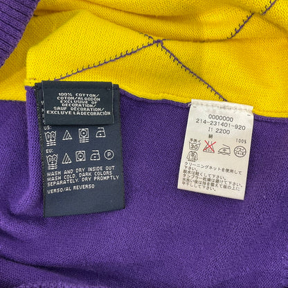 【中古品】【メンズ】 TOMMY HILFIGER トミーヒルフィガー ニット 147-260324-SS-08-iwa サイズ：M カラー：パープル イエロー ブルー 万代Net店