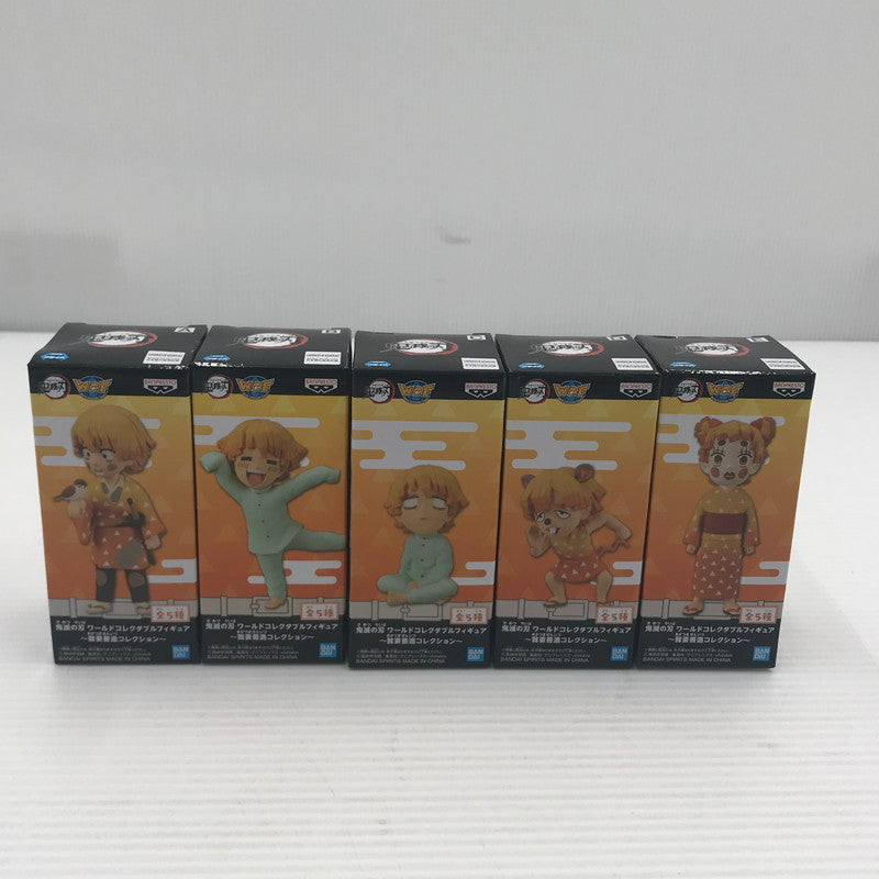 【中古美品】 鬼滅の刃 ワールドコレクタブルフィギュア 我妻善逸コレクション 全5種セット 未開封 プライズ品 051-260913-ti-04-tag 万代Net店