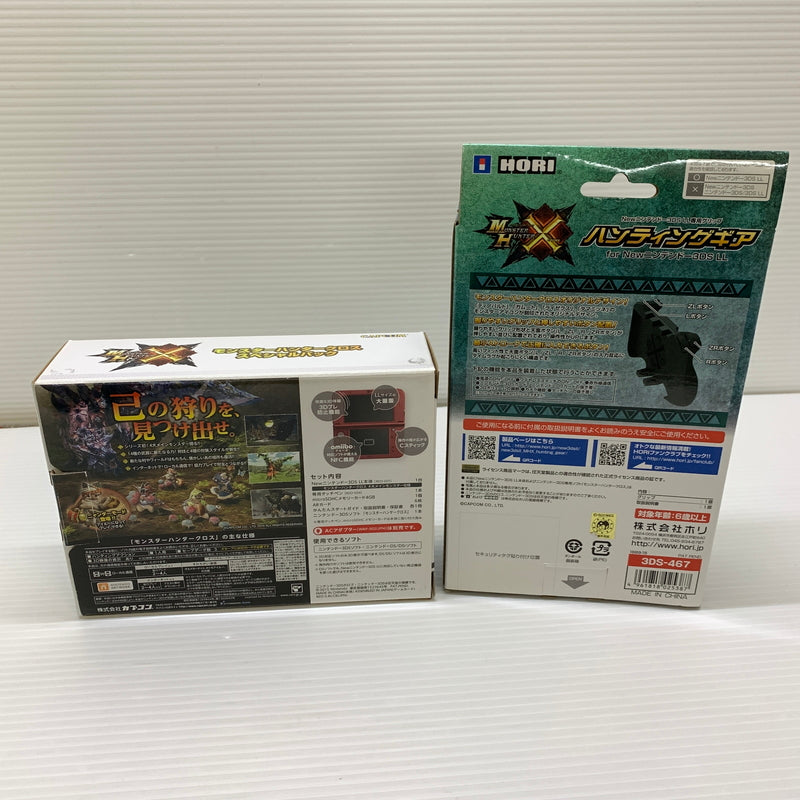 【中古品】 Newニンテンドー3DSLL本体 モンスターハンタークロス スペシャルパック ハンティングギア付き 036-251128-SH-6-min 万代Net店