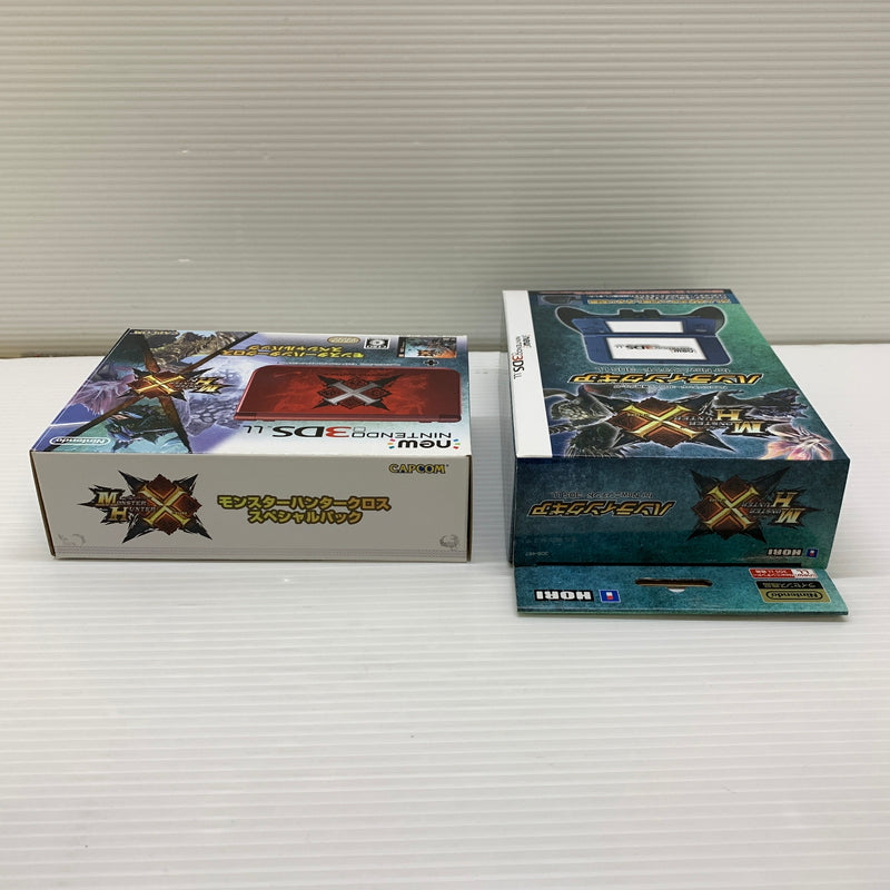 【中古品】 Newニンテンドー3DSLL本体 モンスターハンタークロス スペシャルパック ハンティングギア付き 036-251128-SH-6-min 万代Net店