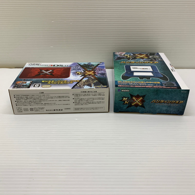 【中古品】 Newニンテンドー3DSLL本体 モンスターハンタークロス スペシャルパック ハンティングギア付き 036-251128-SH-6-min 万代Net店
