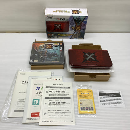 【中古品】 Newニンテンドー3DSLL本体 モンスターハンタークロス スペシャルパック ハンティングギア付き 036-251128-SH-6-min 万代Net店