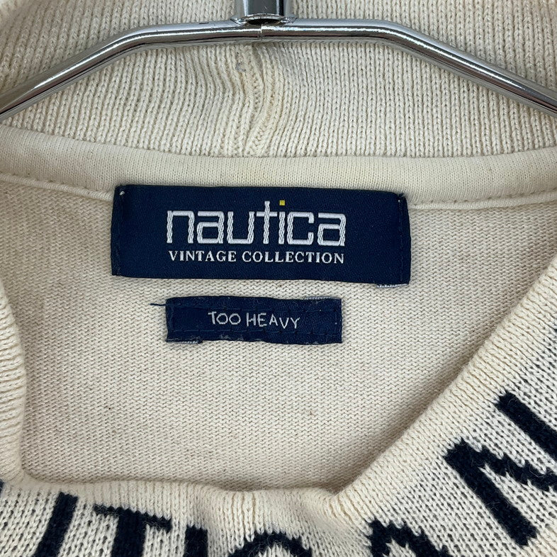 【中古品】【メンズ】 NAUTICA TOO HEAVY JACQUARD HIGH NECK TEE 147-260325-SS-05-iwa サイズ：XL カラー：アイボリー 万代Net店