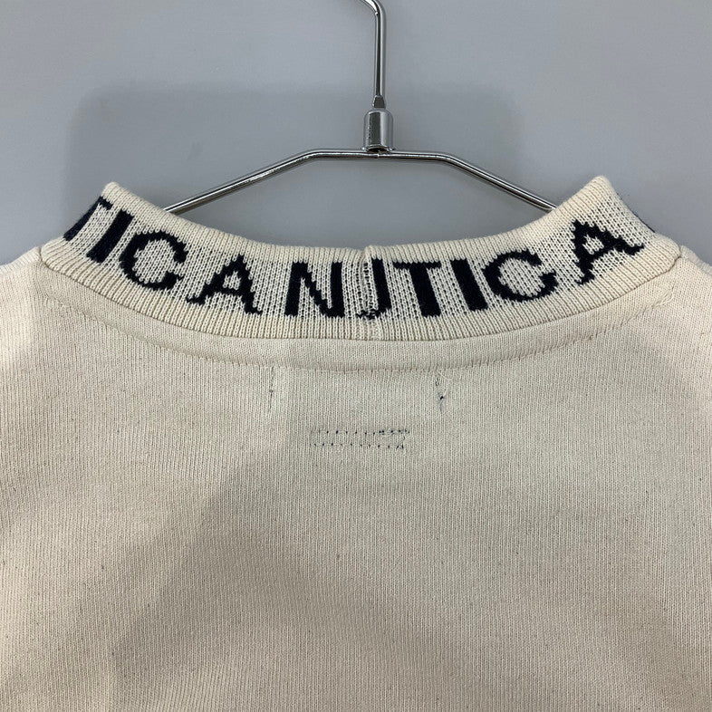 【中古品】【メンズ】 NAUTICA TOO HEAVY JACQUARD HIGH NECK TEE 147-260325-SS-05-iwa サイズ：XL カラー：アイボリー 万代Net店