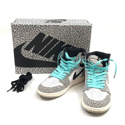 【中古品】【メンズ】 NIKE ナイキ AIR JORDAN 1 HIGH OG "WHITE CEMENT/SAFARI" DZ5485-052 エアジョーダン1 ハイ OG ホワイトセメント/サファリ スニーカー シューズ 靴 160-260914-hn-09-fur サイズ：27.0cm US9 カラー：ホワイト/グレー/ブラック 万代Net店