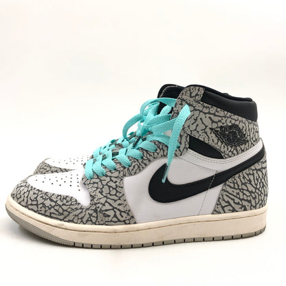【中古品】【メンズ】 NIKE ナイキ AIR JORDAN 1 HIGH OG "WHITE CEMENT/SAFARI" DZ5485-052 エアジョーダン1 ハイ OG ホワイトセメント/サファリ スニーカー シューズ 靴 160-260914-hn-09-fur サイズ：27.0cm US9 カラー：ホワイト/グレー/ブラック 万代Net店