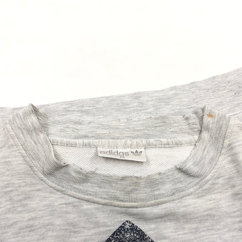 【現状渡し品】【メンズ】 ADIDAS アディダス BIG LOGO SWEATSHIRT ビッグロゴ スウェットシャツ トレーナー 長袖 トップス 146-260625-hn-01-fur サイズ：M カラー：グレー 万代Net店