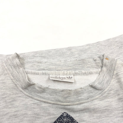 【現状渡し品】【メンズ】 ADIDAS アディダス BIG LOGO SWEATSHIRT ビッグロゴ スウェットシャツ トレーナー 長袖 トップス 146-260625-hn-01-fur サイズ：M カラー：グレー 万代Net店