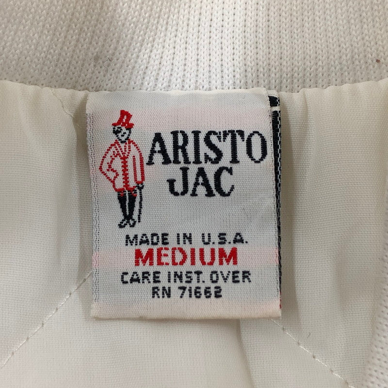 【現状渡し品】【メンズ】 ARISTO JAC アリストジャック NYLON JACKET ナイロンジャケット ブルゾン アウター 146-260402-hn-06-fur サイズ：M カラー：ホワイト 万代Net店