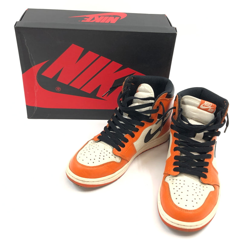 【ジャンク品】【メンズ】 NIKE ナイキ AIR JORDAN 1 RETRO HIGH 555088-113 エアジョーダン1 レトロ ハイ 観賞用 スニーカー シューズ 靴 160-260914-hn-11-fur サイズ：26.5cm US8.5 カラー：オレンジ/ホワイト/ブラック 万代Net店