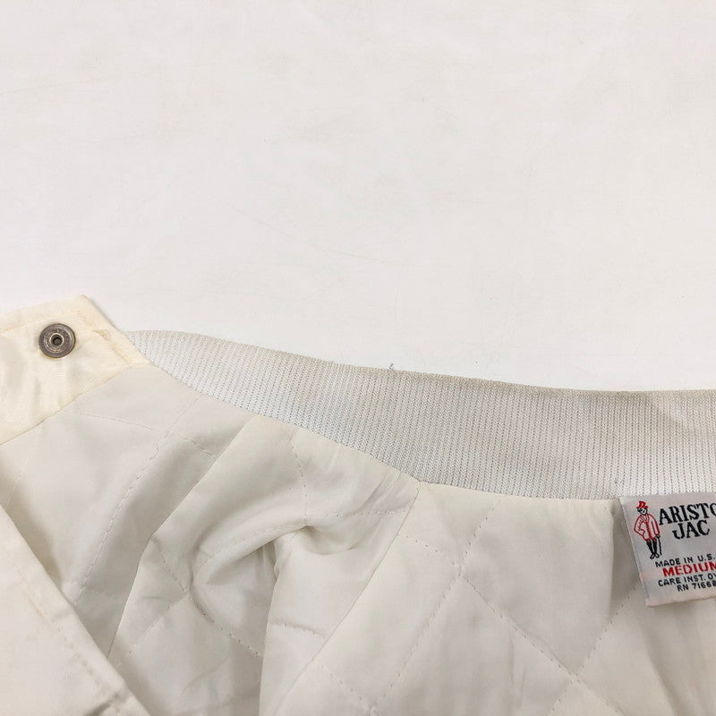 【現状渡し品】【メンズ】 ARISTO JAC アリストジャック NYLON JACKET ナイロンジャケット ブルゾン アウター 146-260402-hn-06-fur サイズ：M カラー：ホワイト 万代Net店