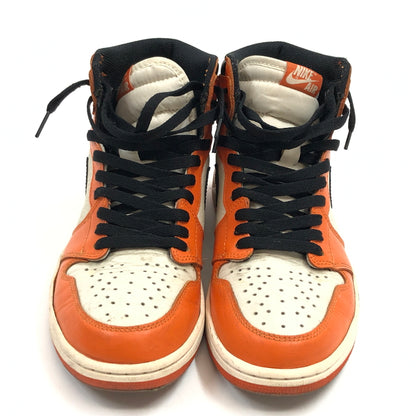 【ジャンク品】【メンズ】 NIKE ナイキ AIR JORDAN 1 RETRO HIGH 555088-113 エアジョーダン1 レトロ ハイ 観賞用 スニーカー シューズ 靴 160-260914-hn-11-fur サイズ：26.5cm US8.5 カラー：オレンジ/ホワイト/ブラック 万代Net店