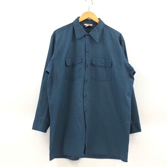 【現状渡し品】【メンズ】 DICKIES ディッキーズ 80-90S L/S SHIRT USA製 長袖シャツ カジュアルシャツ トップス 146-260625-hn-04-fur サイズ：不明 カラー：ブルー 万代Net店