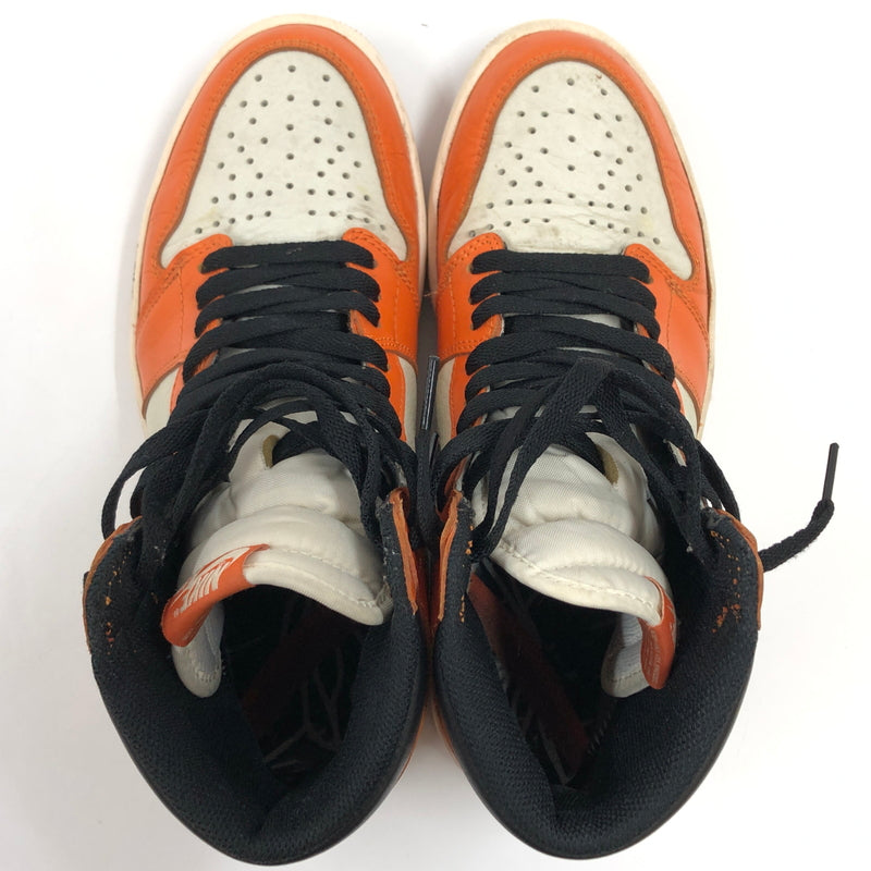 【ジャンク品】【メンズ】 NIKE ナイキ AIR JORDAN 1 RETRO HIGH 555088-113 エアジョーダン1 レトロ ハイ 観賞用 スニーカー シューズ 靴 160-260914-hn-11-fur サイズ：26.5cm US8.5 カラー：オレンジ/ホワイト/ブラック 万代Net店