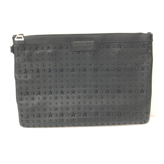 【中古品】【メンズ】 JIMMY CHOO ジミーチュウ DEREK デレク スターパンチング クラッチバッグ 180-240411-tk-4-tei 万代Net店