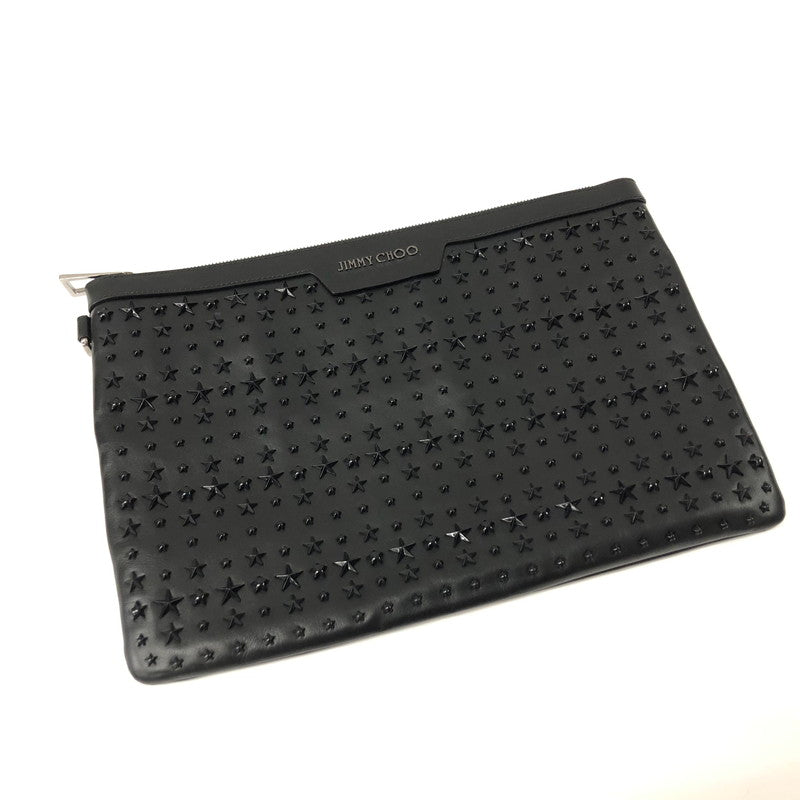 【中古品】【メンズ】 JIMMY CHOO ジミーチュウ DEREK デレク スターパンチング クラッチバッグ 180-240411-tk-4-tei 万代Net店