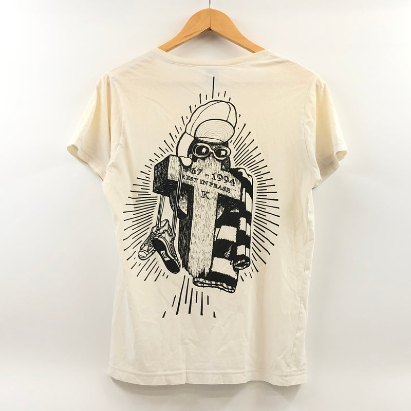【現状渡し品】【メンズ】 PLEDGE プレッジ V-NECK PRINT S/S TEE Vネック プリント 半袖Tシャツ トップス 140-260625-hn-05-fur サイズ：48 カラー：ホワイト 万代Net店
