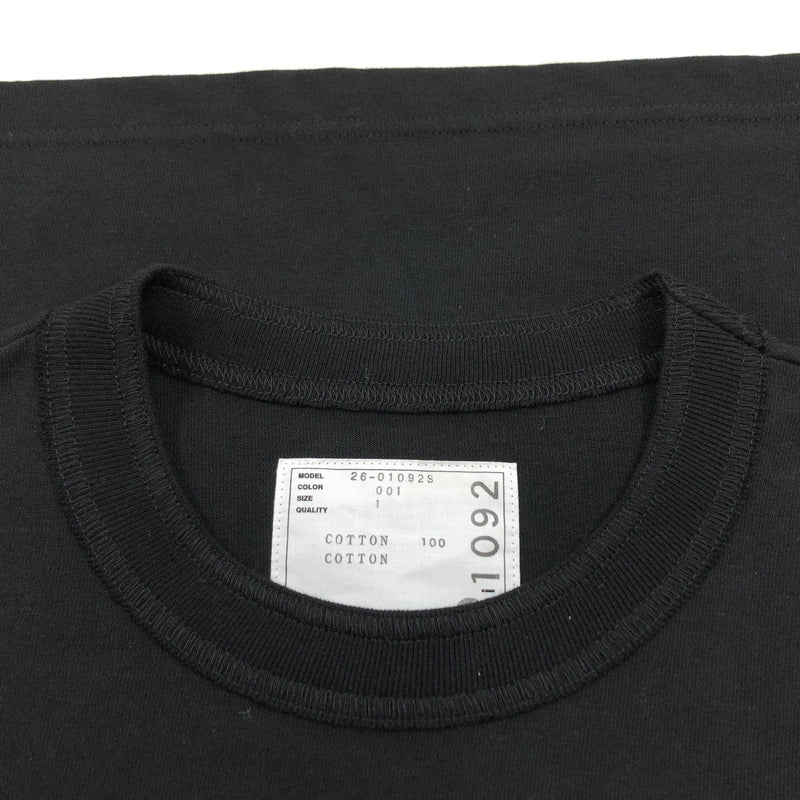 【中古品】【メンズ/レディース】 SACAI サカイ × CARHARTT WIP カーハート 26SS COTTON JERSEY T-SHIRT 26-01092S コットン ジャージー 半袖Tシャツ トップス 140-260914-hn-12-fur サイズ：1 カラー：ブラック 万代Net店