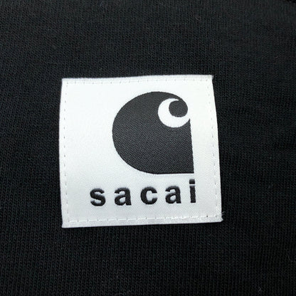 【中古品】【メンズ/レディース】 SACAI サカイ × CARHARTT WIP カーハート 26SS COTTON JERSEY T-SHIRT 26-01092S コットン ジャージー 半袖Tシャツ トップス 140-260914-hn-12-fur サイズ：1 カラー：ブラック 万代Net店