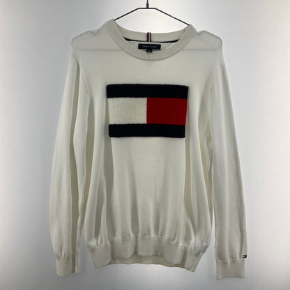 【中古品】【メンズ】 TOMMY HILFIGER トミーヒルフィガー トレーナー 147-260327-SS-03-iwa サイズ：L カラー：アイボリー 万代Net店