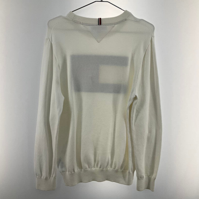 【中古品】【メンズ】 TOMMY HILFIGER トミーヒルフィガー トレーナー 147-260327-SS-03-iwa サイズ：L カラー：アイボリー 万代Net店