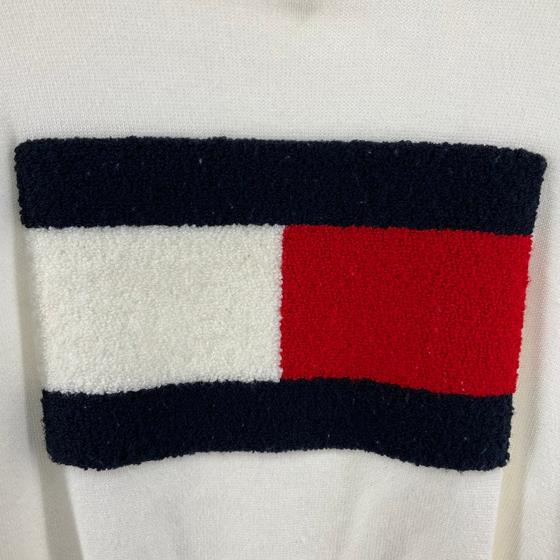 【中古品】【メンズ】 TOMMY HILFIGER トミーヒルフィガー トレーナー 147-260327-SS-03-iwa サイズ：L カラー：アイボリー 万代Net店