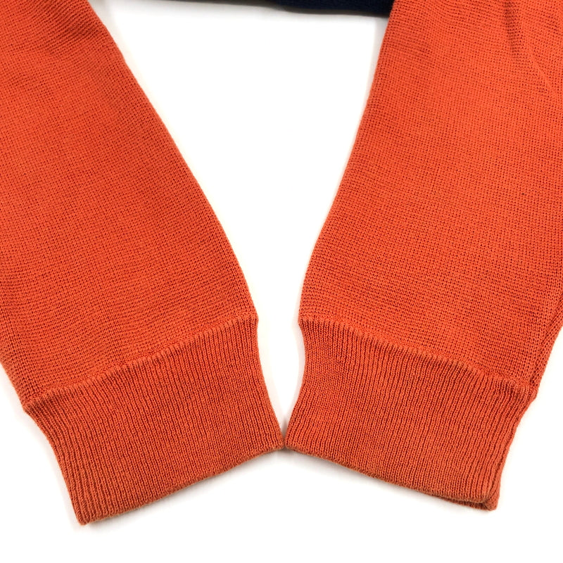 【中古品】【メンズ】 STUSSY ステューシー 香港製 ニット 長袖 トップス 142-260914-hn-13-fur サイズ：L カラー：ネイビー/オレンジ 万代Net店