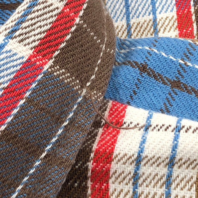 【現状渡し品】【メンズ】 FIVE BROTHER ファイブブラザー FLANNEL SHIRT フランネルシャツ カジュアルシャツ 長袖 トップス 145-260914-hn-14-fur サイズ：L カラー：ブルー系 万代Net店