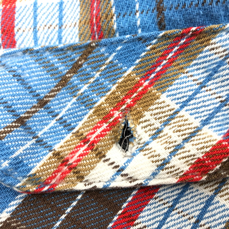 【現状渡し品】【メンズ】 FIVE BROTHER ファイブブラザー FLANNEL SHIRT フランネルシャツ カジュアルシャツ 長袖 トップス 145-260914-hn-14-fur サイズ：L カラー：ブルー系 万代Net店