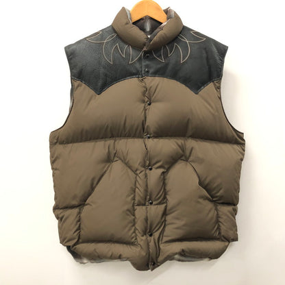 【中古品】【メンズ】 RAFU ラフ RMFC DOWN VEST W EMBROIDERY ダウン ベスト リバーシブル 145-240122-tk-15-tei カラー：カーキ 万代Net店