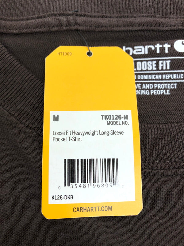 【中古品】【メンズ】 Carhartt カーハート Loose Fit Long-Sleeve Pocket T-Shirt K126 DKB ルーズ フィット ロングスリーブ ポケット Tシャツ 145-260820-YS-01-hon サイズ：M カラー：ダークブラウン 万代Net店