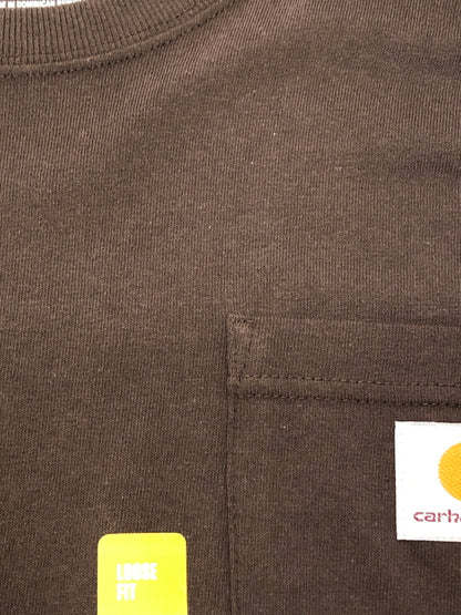 【中古品】【メンズ】 Carhartt カーハート Loose Fit Long-Sleeve Pocket T-Shirt K126 DKB ルーズ フィット ロングスリーブ ポケット Tシャツ トップス 145-260820-YS-02-hon サイズ：L カラー：ダークブラウン 万代Net店