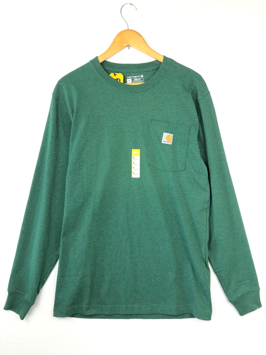 【中古美品】【メンズ】 Carhartt カーハート Loose Fit Long-Sleeve Pocket T-Shirt K126 G55 ルーズ フィット ロングスリーブ ポケット Tシャツ トップス 145-260820-YS-03-hon サイズ：S カラー：グリーン 万代Net店