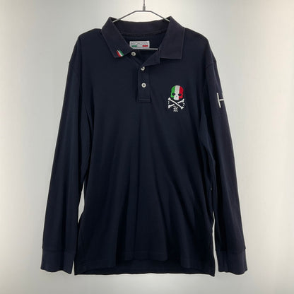 【中古品】【メンズ】 HUDROGEN ポロシャツ 147-260327-SS-07-iwa サイズ：XL カラー：ネイビー 万代Net店