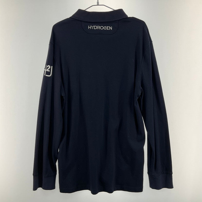 【中古品】【メンズ】 HUDROGEN ポロシャツ 147-260327-SS-07-iwa サイズ：XL カラー：ネイビー 万代Net店