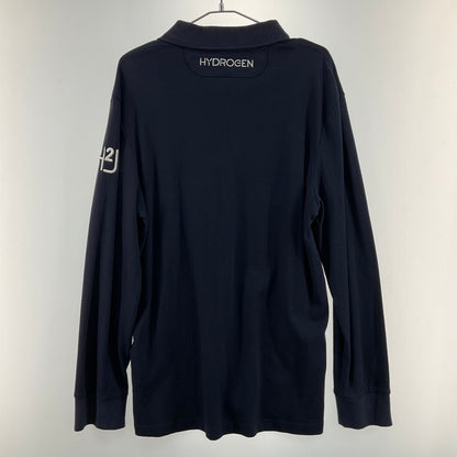 【中古品】【メンズ】 HUDROGEN ポロシャツ 147-260327-SS-07-iwa サイズ：XL カラー：ネイビー 万代Net店