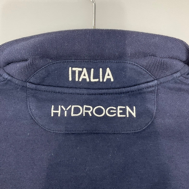 【中古品】【メンズ】 HUDROGEN ポロシャツ 147-260327-SS-07-iwa サイズ：XL カラー：ネイビー 万代Net店