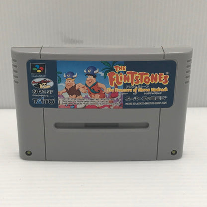 【現状渡し品】 タイトー SFC ソフト フリントストーン トレジャーオブシェラマッドロック 本体のみ 動作確認済み 汚れあり 023-260913-ti-15-tagh 万代Net店
