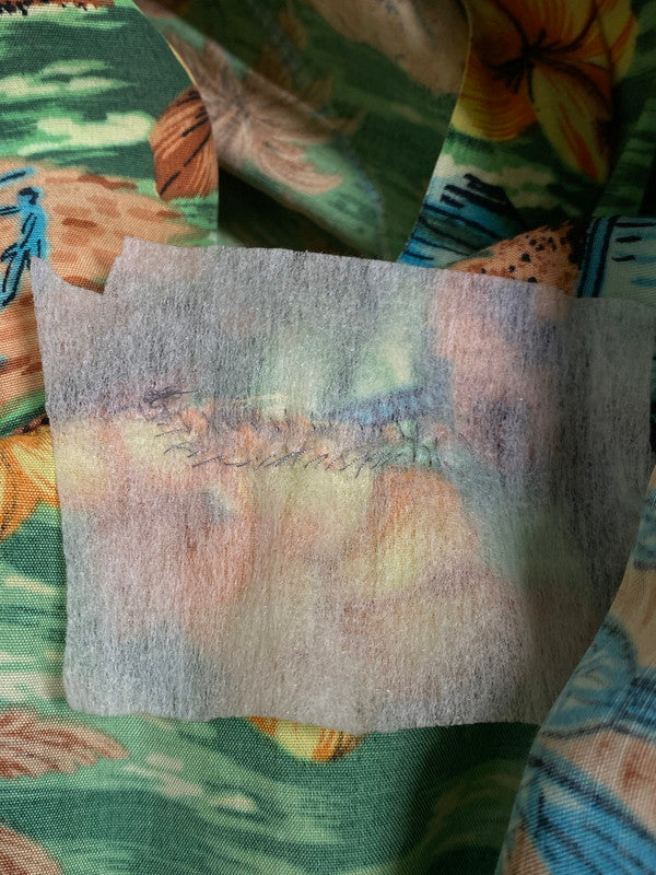 【現状渡し品】【メンズ】 MONA LOA 60S RAYON SS ALOHA SHIRT モア ロナ 60年代 レーヨン 半袖アロハシャツ トップス 146-250613-jt-24-min サイズ：L カラー：グリーン系 万代Net店