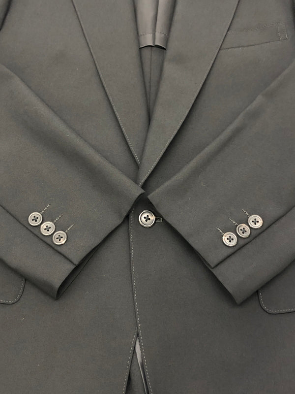 【中古品】【メンズ】 J.PRESS ジェイプレス Peaked Lapel Single Tailored Jacket P11-FB OV-BM-3-0202 ピークドラペル シングル テーラードジャケット アウター 147-260820-YS-06-hon サイズ：C-96 W-82 T-180 カラー：ブラック 万代Net店